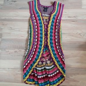 Crochet multi color vest